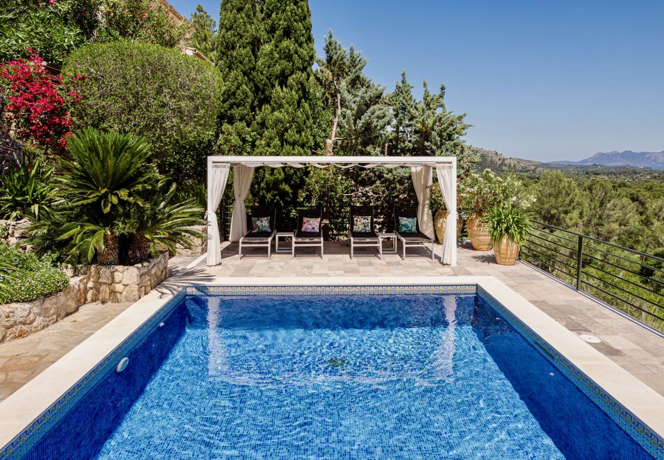 Villa in Pollensa / Pollença - Villa mit Pool & Panoramablick bis zum Meer